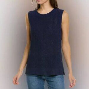 J. McLaughlin Lena Sweater‎ Vest- Havana Yarn Imported Italy